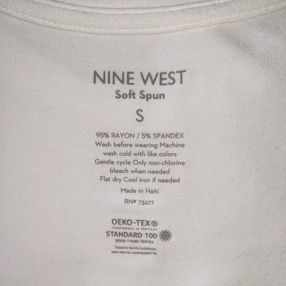 Nine West Soft Spun Essential Easy High-Neck Layering Tank "White Knight" Small - Picture 4 of 5